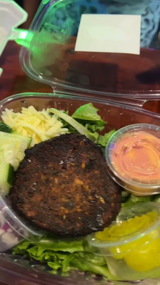 Fresh cafe meal with greens at Renew at Raspitality in Lauderhill