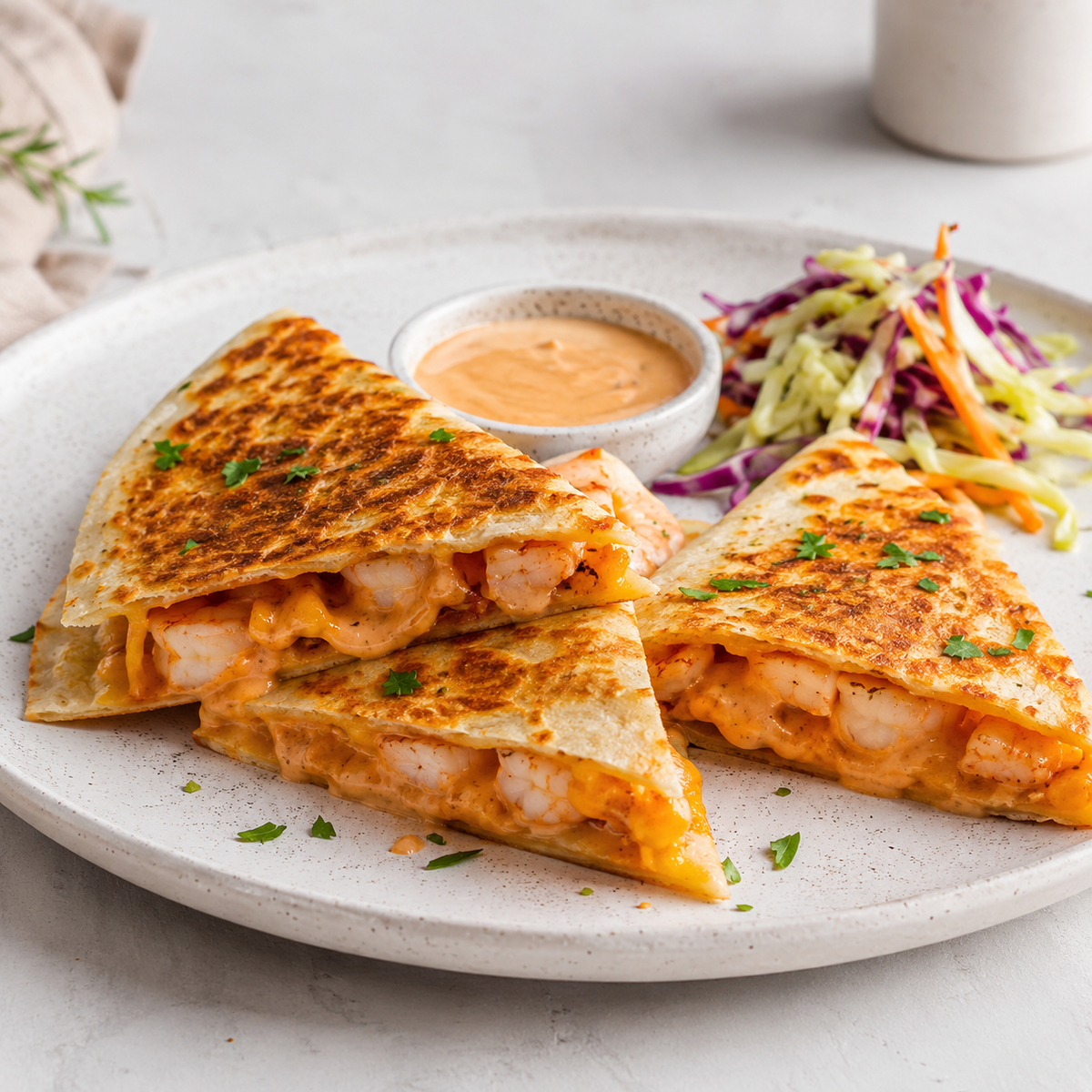 Bang Bang Shrimp Quesadilla at Renew at Raspitality